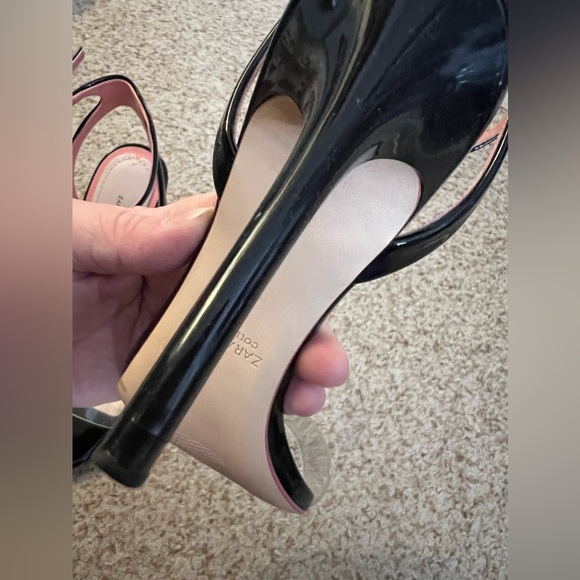 ZARA black sandals with pink and clear details - Picture 5 of 8